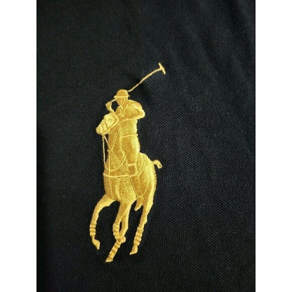 Polo Ralph Lauren Big 3 Pony Polo Black Gold XL - Picture 5 of 7